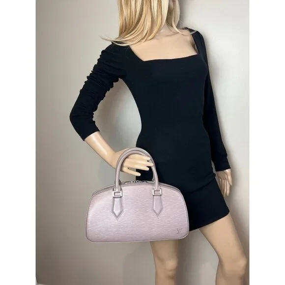 LOUIS VUITTON Epi Jasmin Grey Leather Hand Bag - Picture 8 of 12